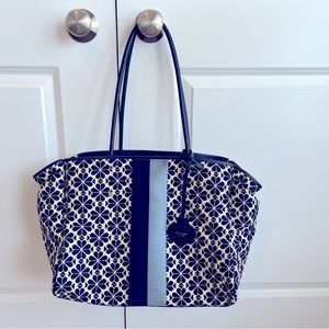 Kate Spade Flower Jacquard Stripe Everything Tote